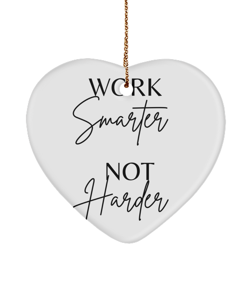 Christmas Dreams Come True: Ornament, white, Motivational Christmas Holiday heart Shape Ornament. Model 60097