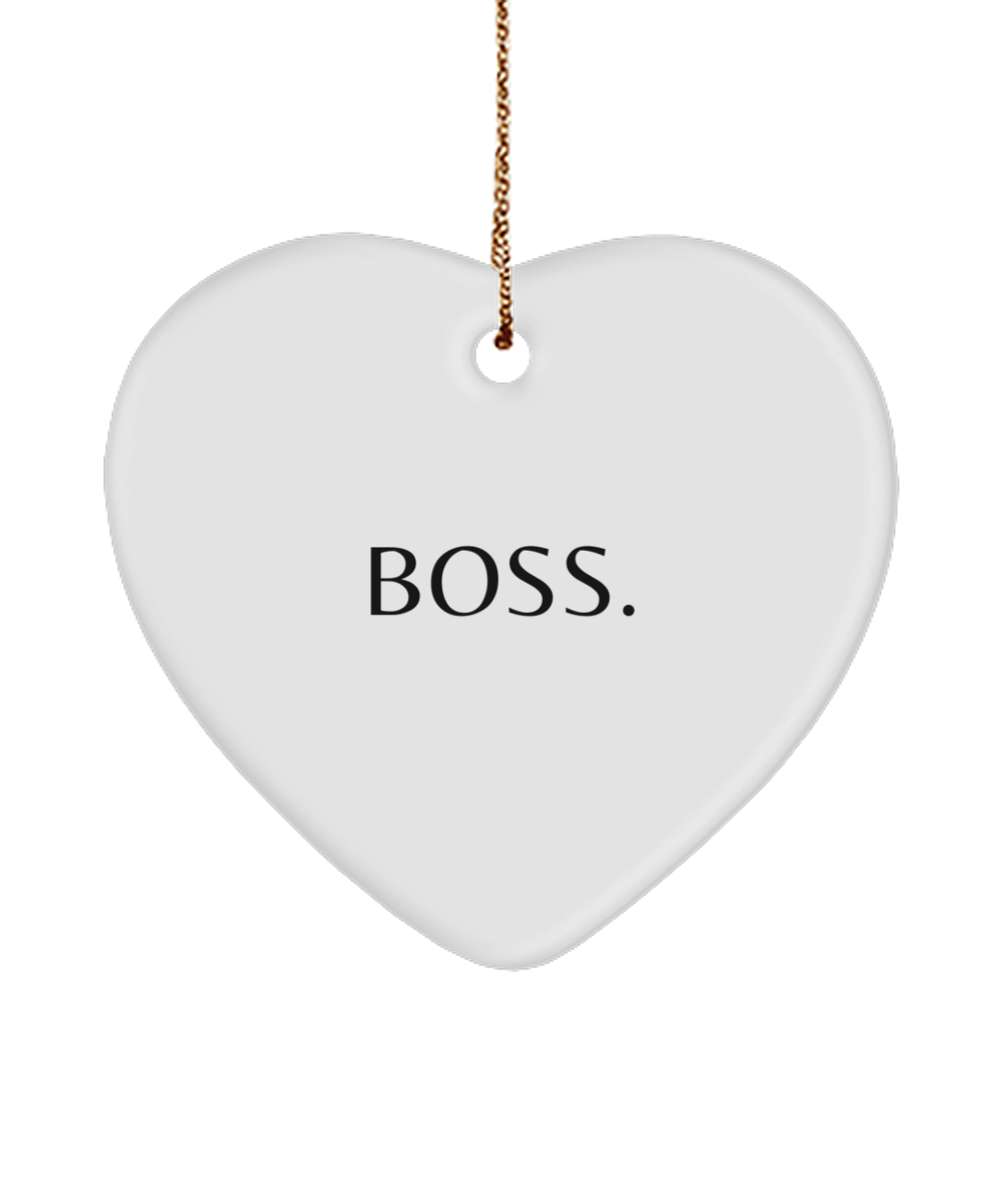Embrace Joy and Inspiration this Christmas, white, Motivational Christmas Holiday heart Shape Ornament. Model 60097