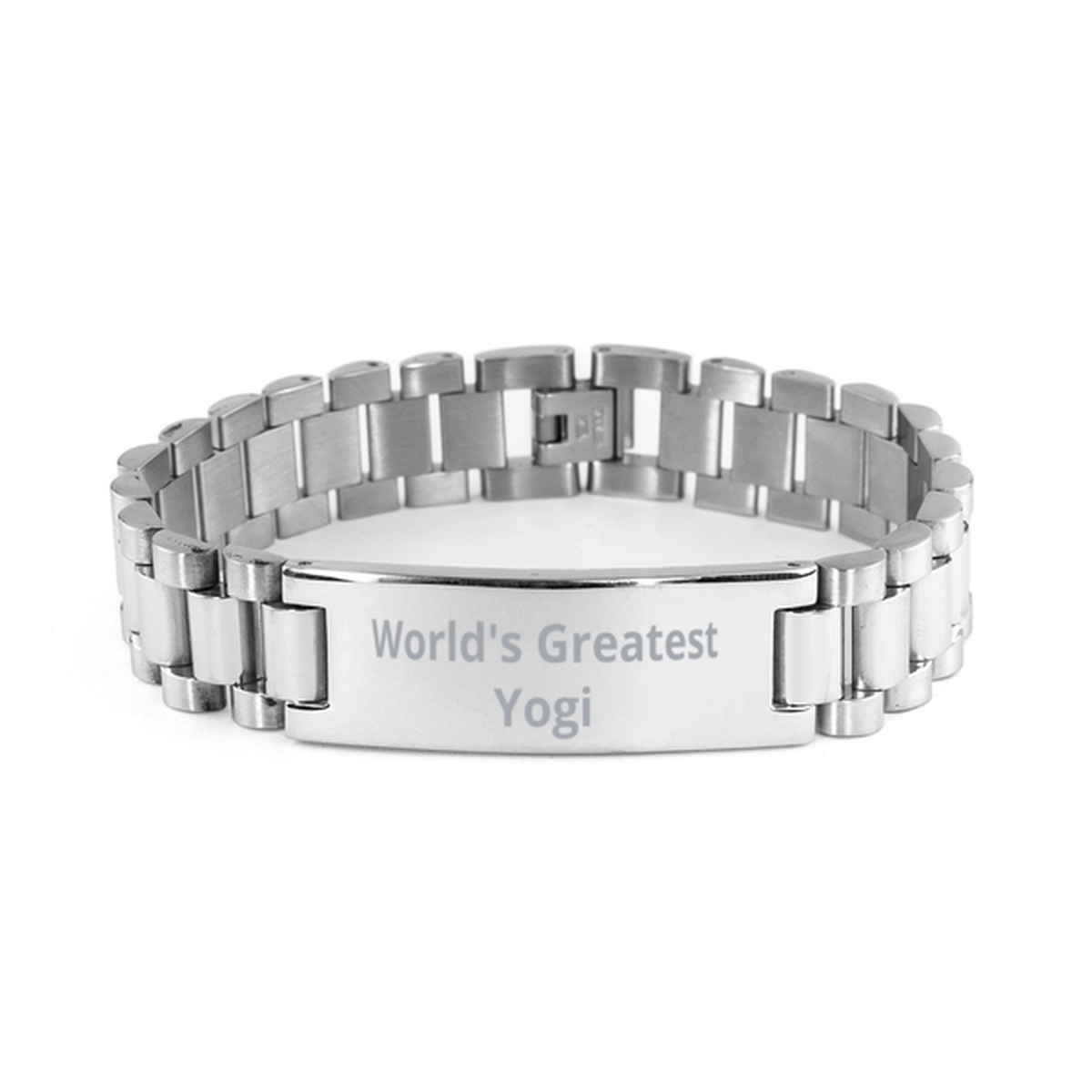World Greatest Yogi, Ladder Stainless Steel Bracelet. Model 60099