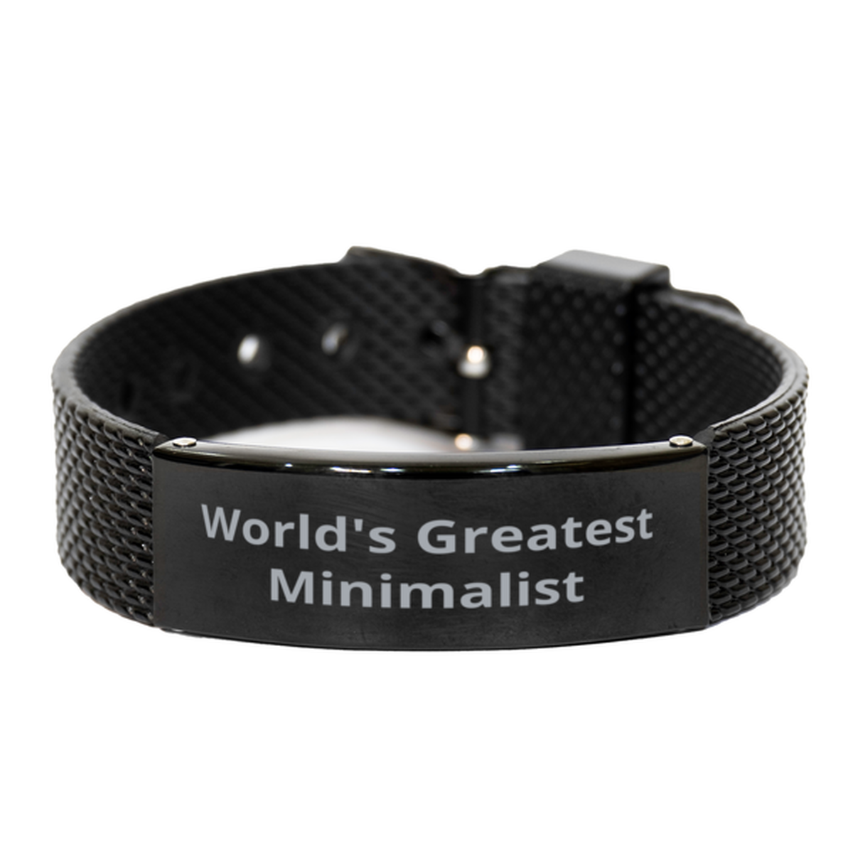 World Greatest Minimalist, Black Shark Mesh Bracelet. Model 600100