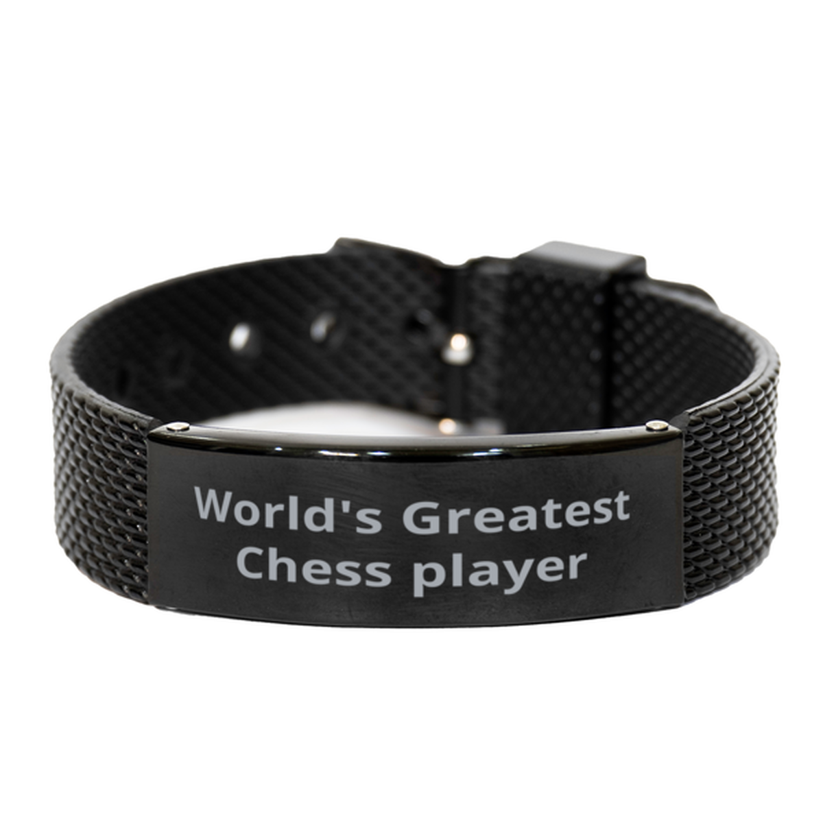 World Greatest Chess player, Black Shark Mesh Bracelet. Model 600100