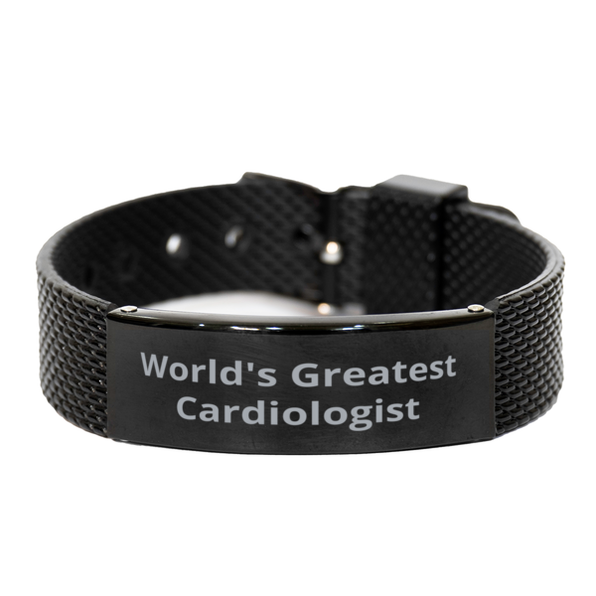 World Greatest Cardiologist, Black Shark Mesh Bracelet. Model 600100