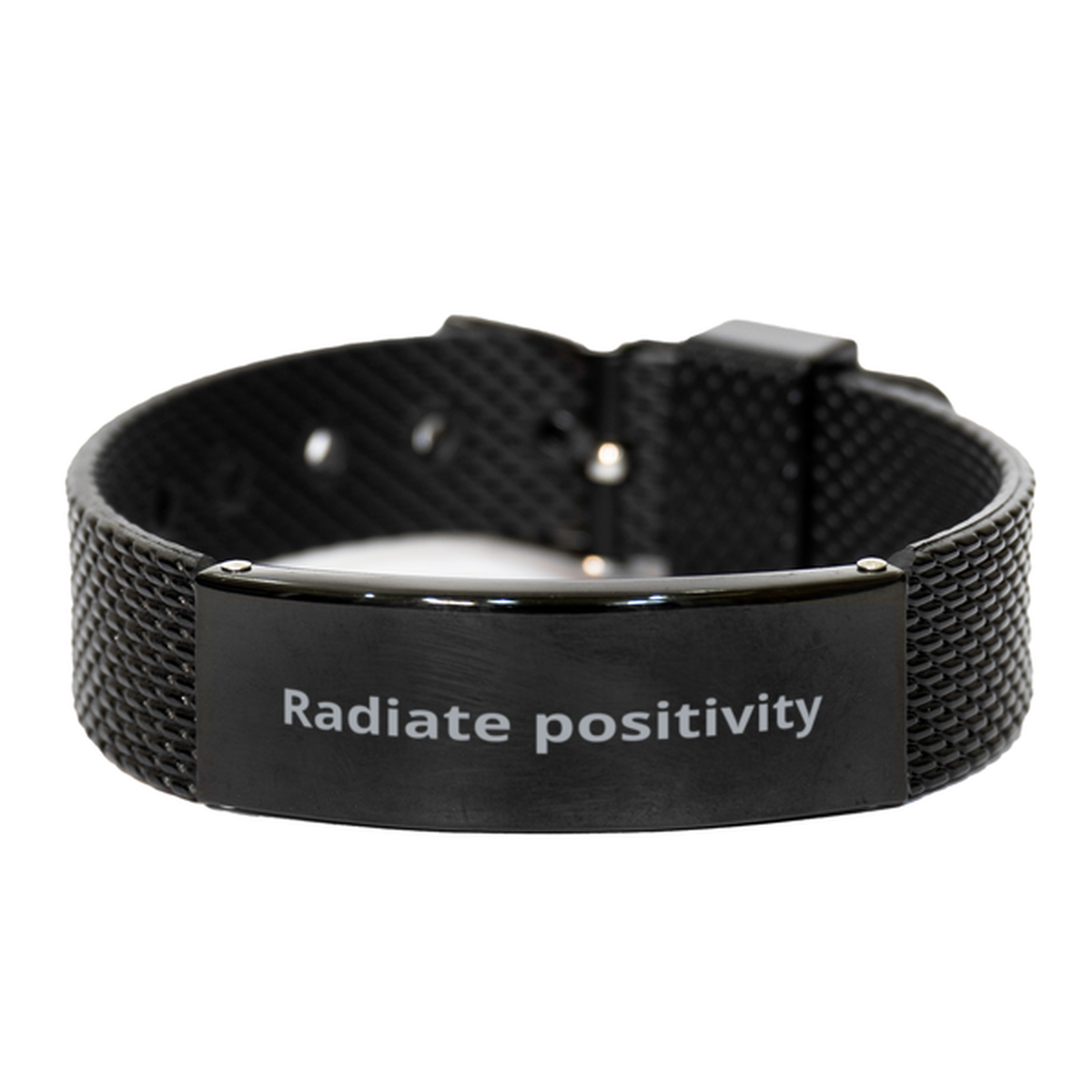 Radiate positivity, Black Shark Mesh Bracelet. Model 600104