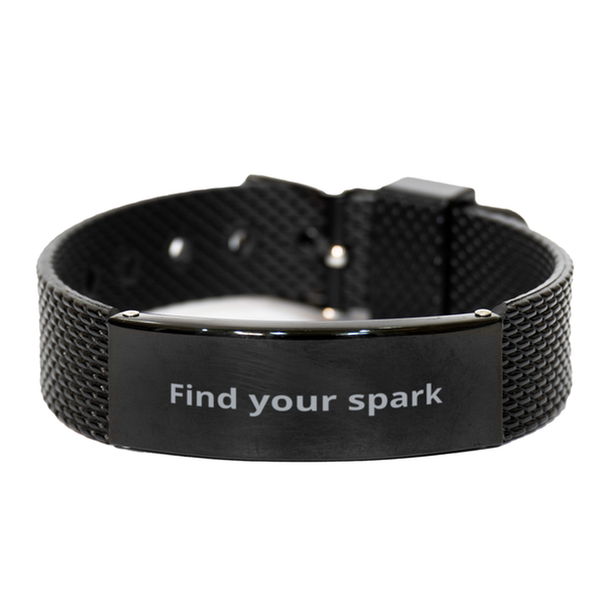 Find your spark, Black Shark Mesh Bracelet. Model 600104