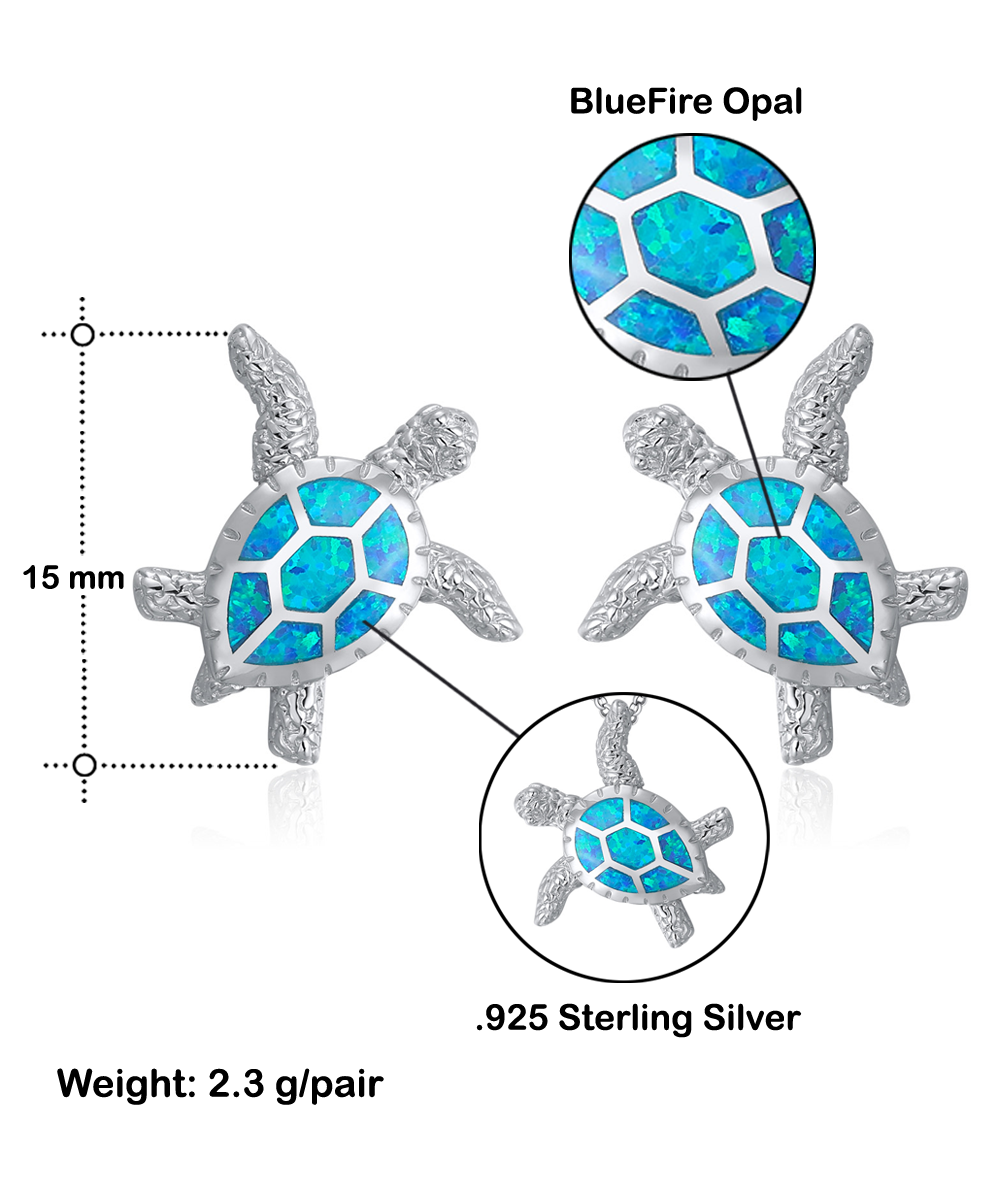 Adorn Your Ears, Uplift Your Spirit - Inspirational Earrings, Opal Turtle Earrings. Model 60093