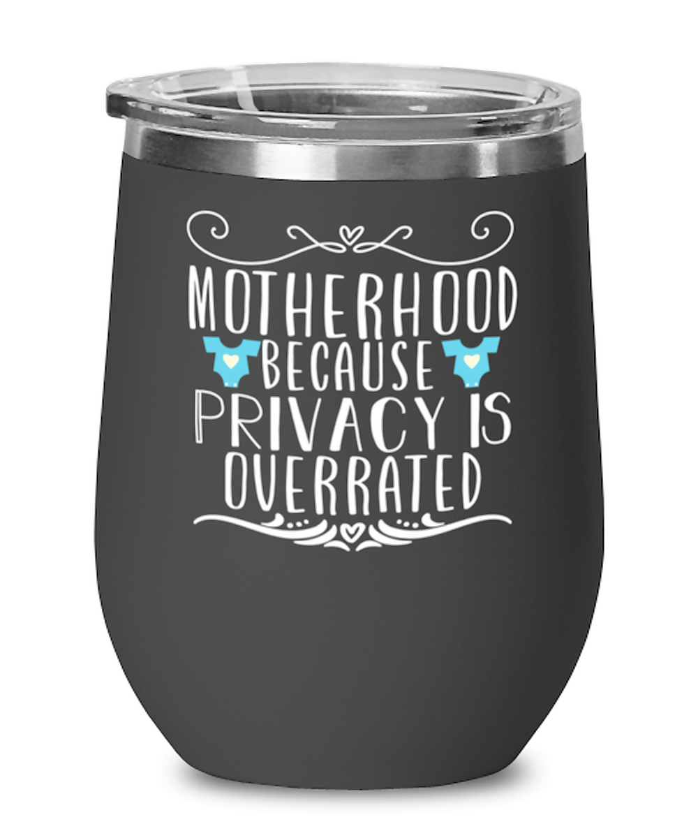 Motherhood, black Wineglass. Model 60043