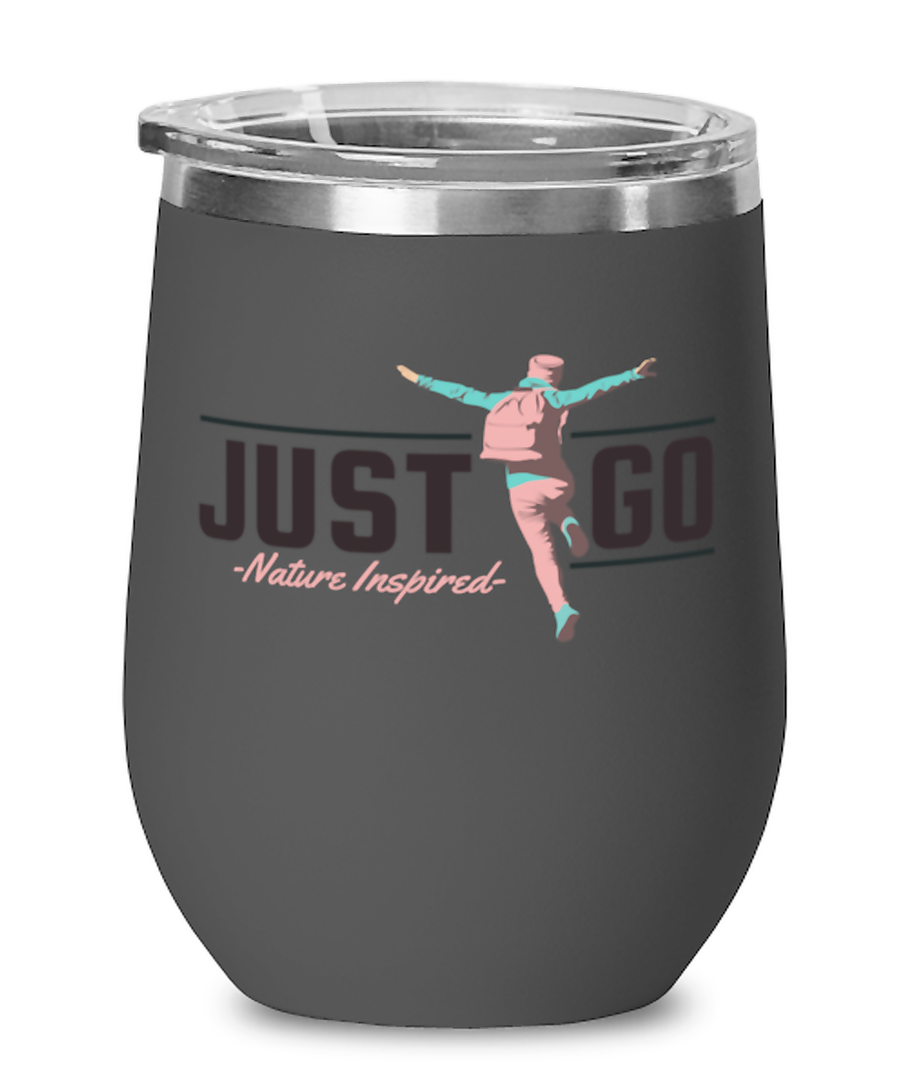 Just Go, black Wineglass. Model 60072
