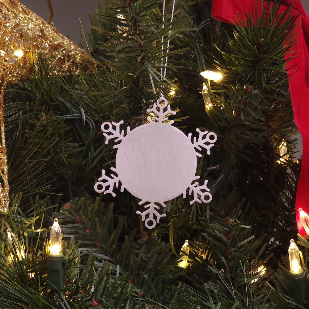 santa, Christmas Holiday Snowflake Ornament. Model 600103