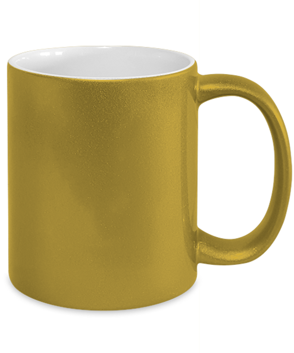 Worlds best mom, gold Coffee Mug, Coffee Cup metallic 11oz. Model 60044