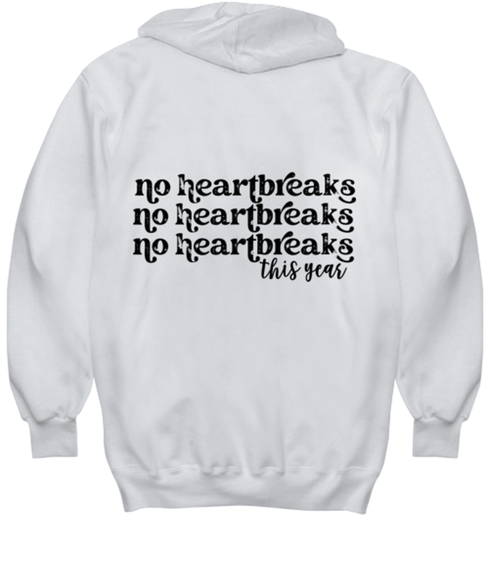 No heartbreaks this year, white hoodie. Model 60053