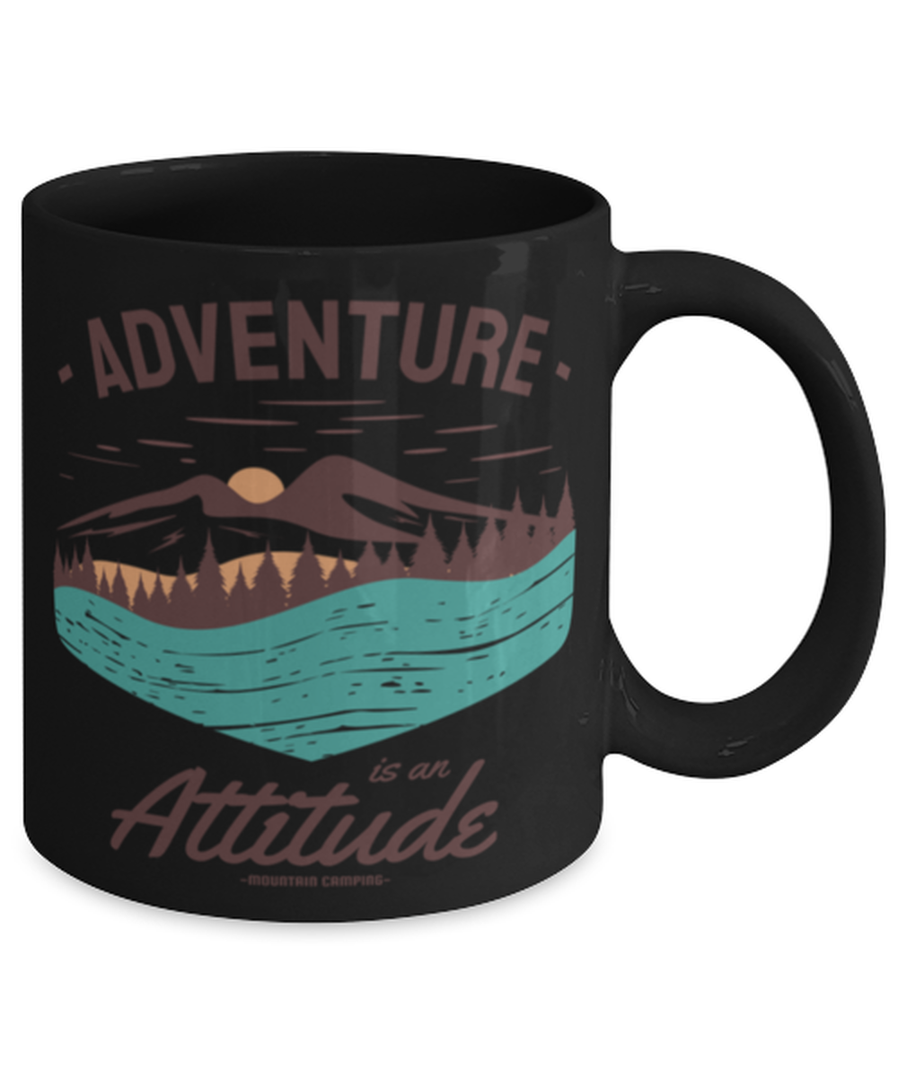 Adventure is an Attitude, black Coffee Mug, Coffee Cup 11oz. Model 60071