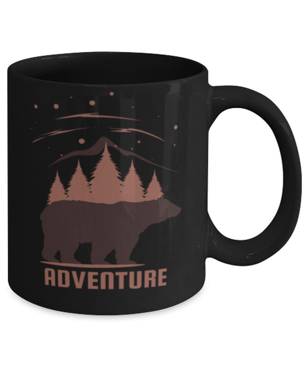 Adventure is Waiting for You There, black Coffee Mug, Coffee Cup 11oz. Model 60071