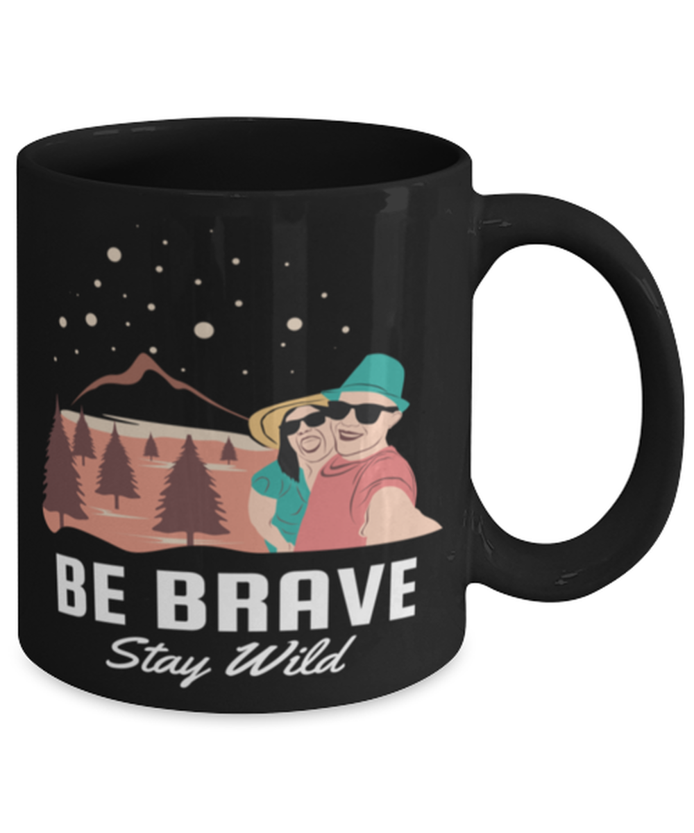 Be Brave Stay Wild, black Coffee Mug, Coffee Cup 11oz. Model 60071