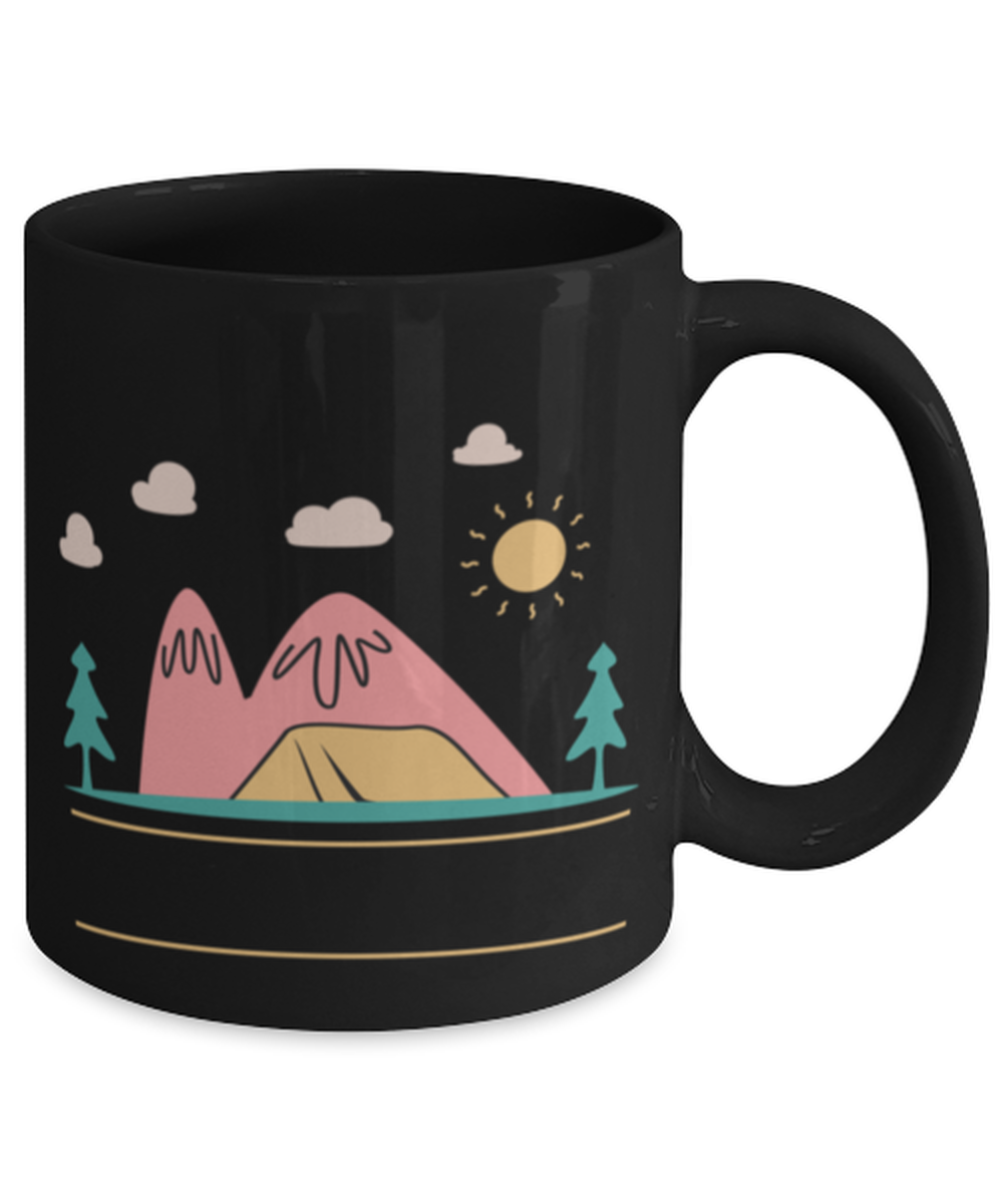 Campfire, black Coffee Mug, Coffee Cup 11oz. Model 60071