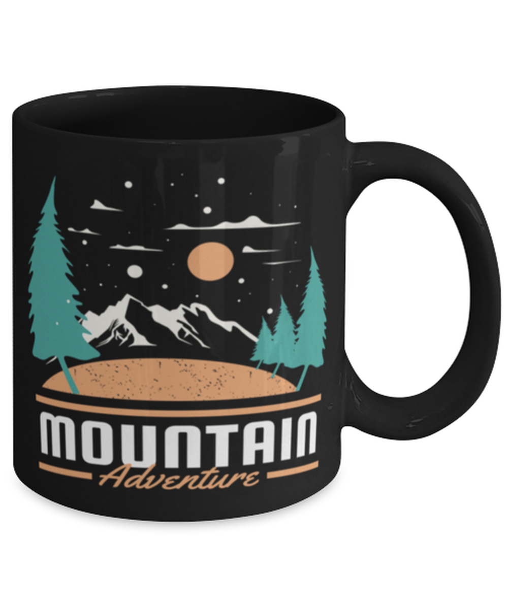 Mountain Adventure, black Coffee Mug, Coffee Cup 11oz. Model 60071