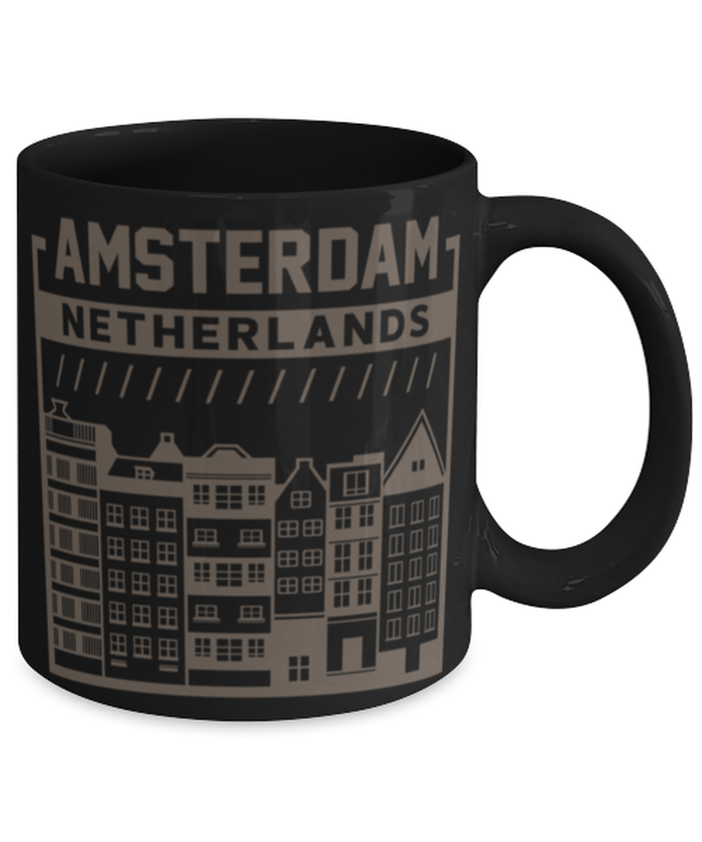 Amsterdam, black Coffee Mug, Coffee Cup 11oz. Model 60082