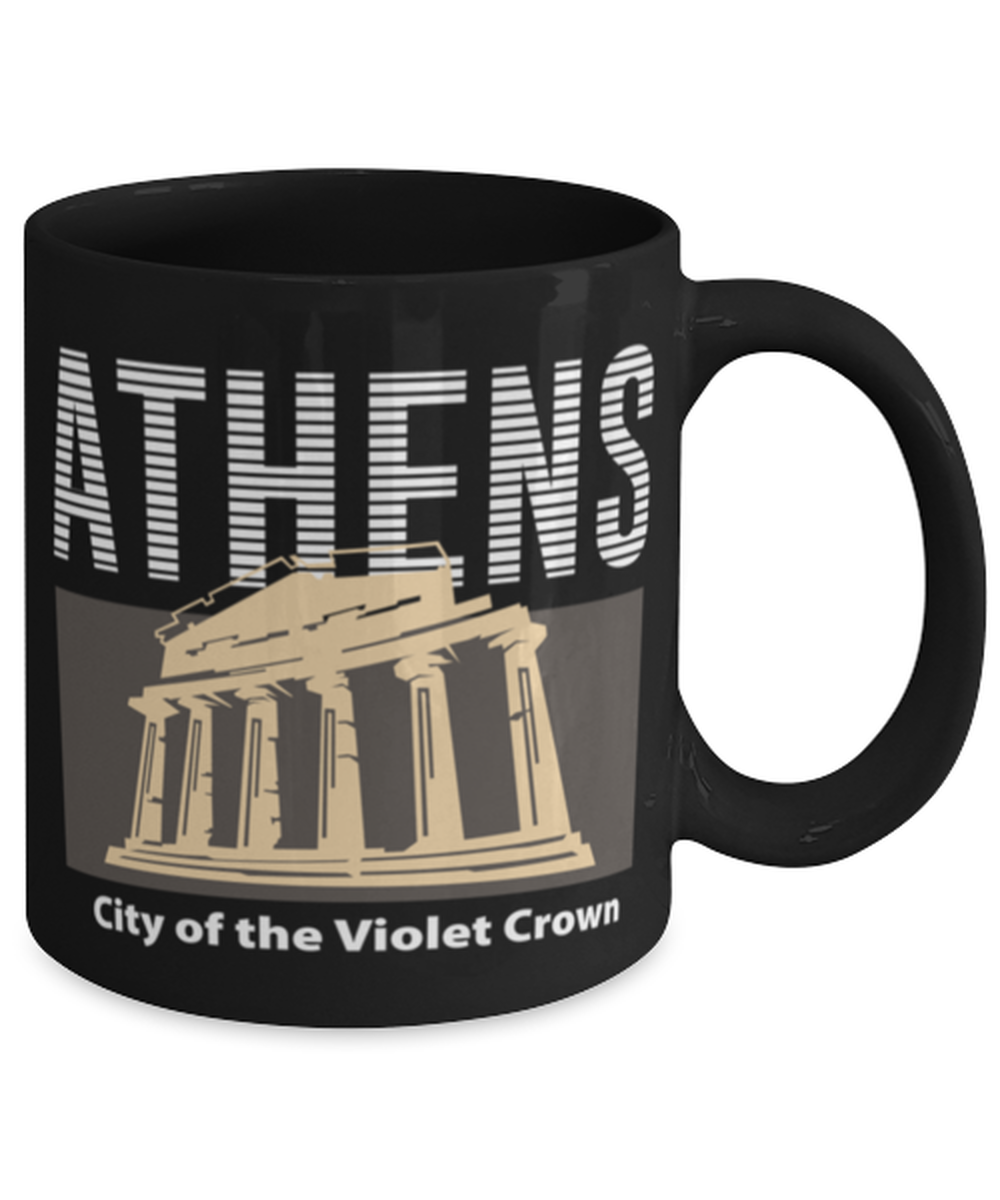 Athens, black Coffee Mug, Coffee Cup 11oz. Model 60082