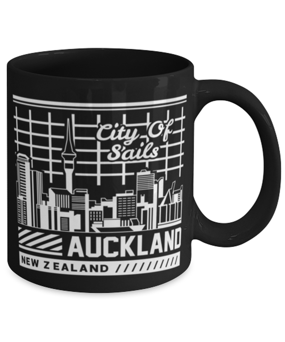 Auckland, black Coffee Mug, Coffee Cup 11oz. Model 60082