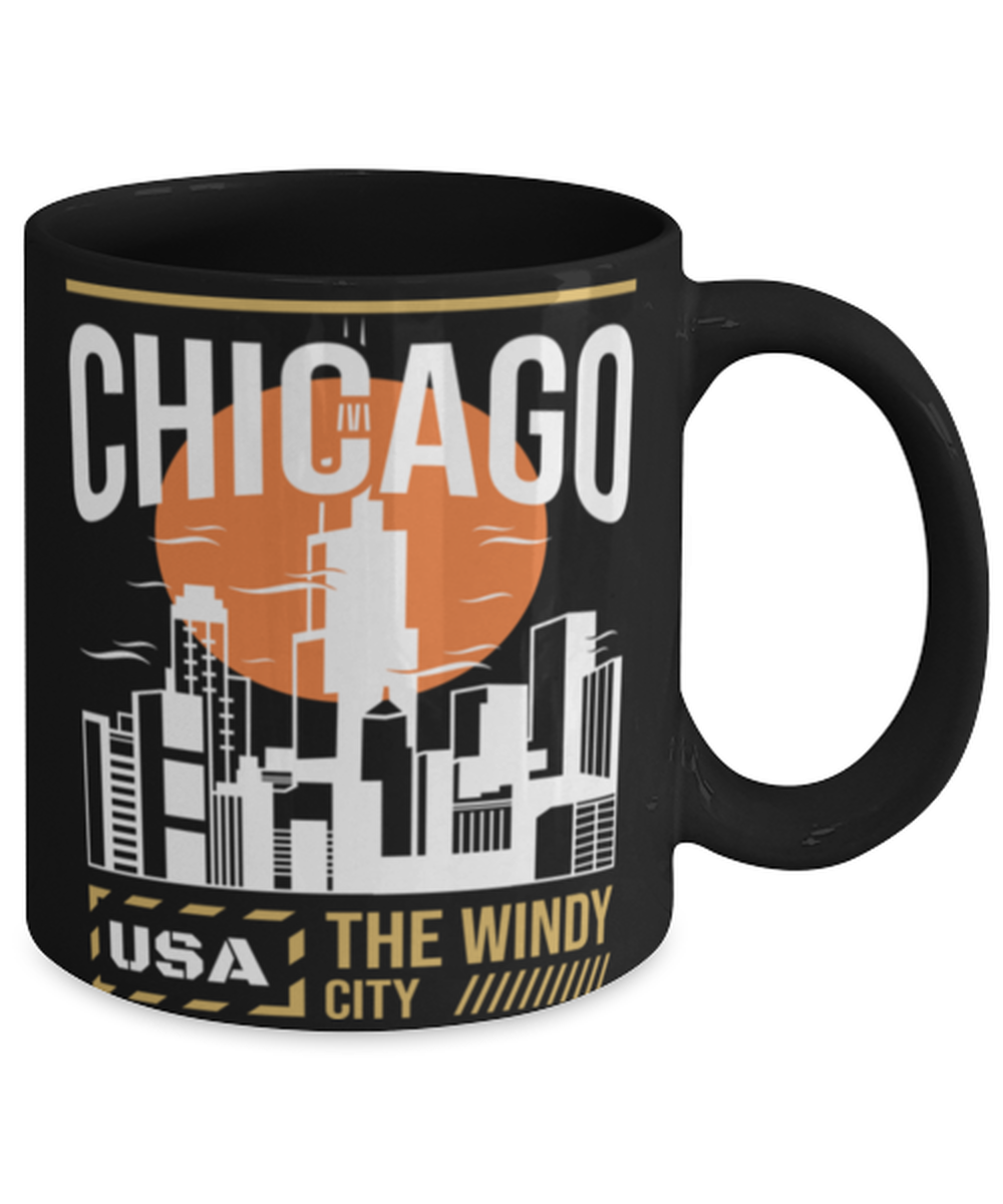 Chicago, black Coffee Mug, Coffee Cup 11oz. Model 60082