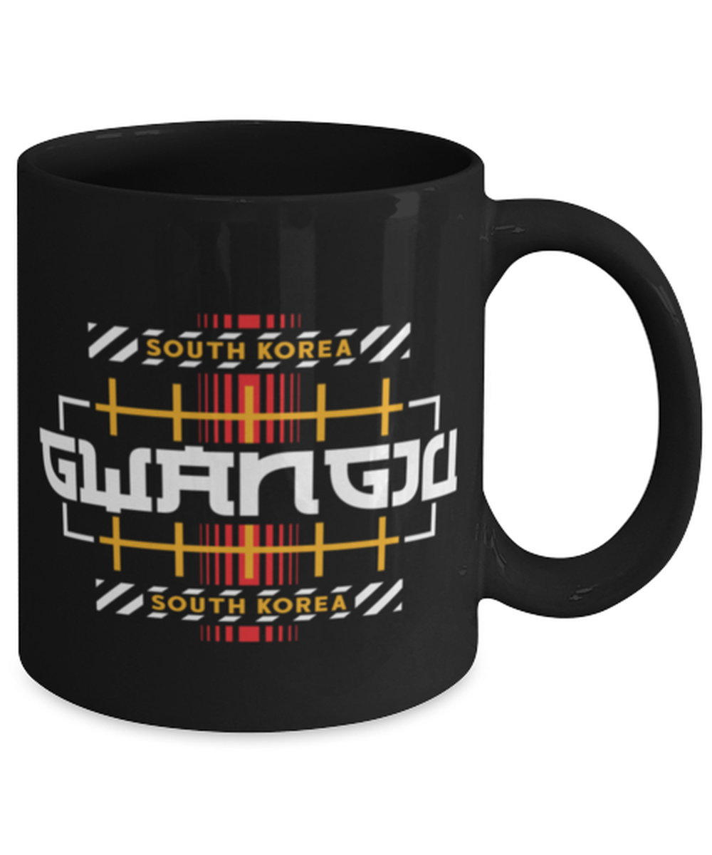 Gwangju, black Coffee Mug, Coffee Cup 11oz. Model 60082