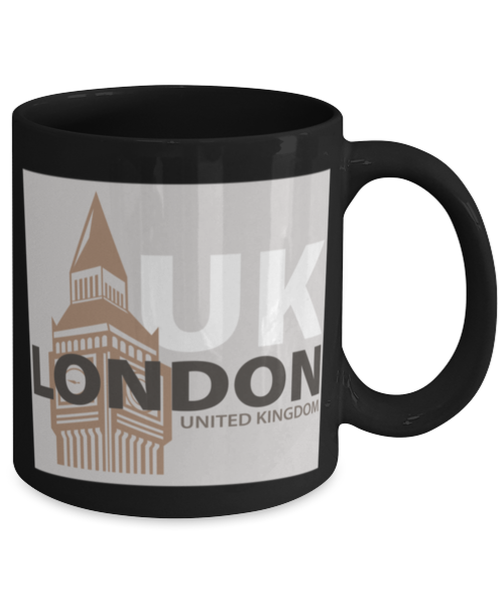 London 2, black Coffee Mug, Coffee Cup 11oz. Model 60082
