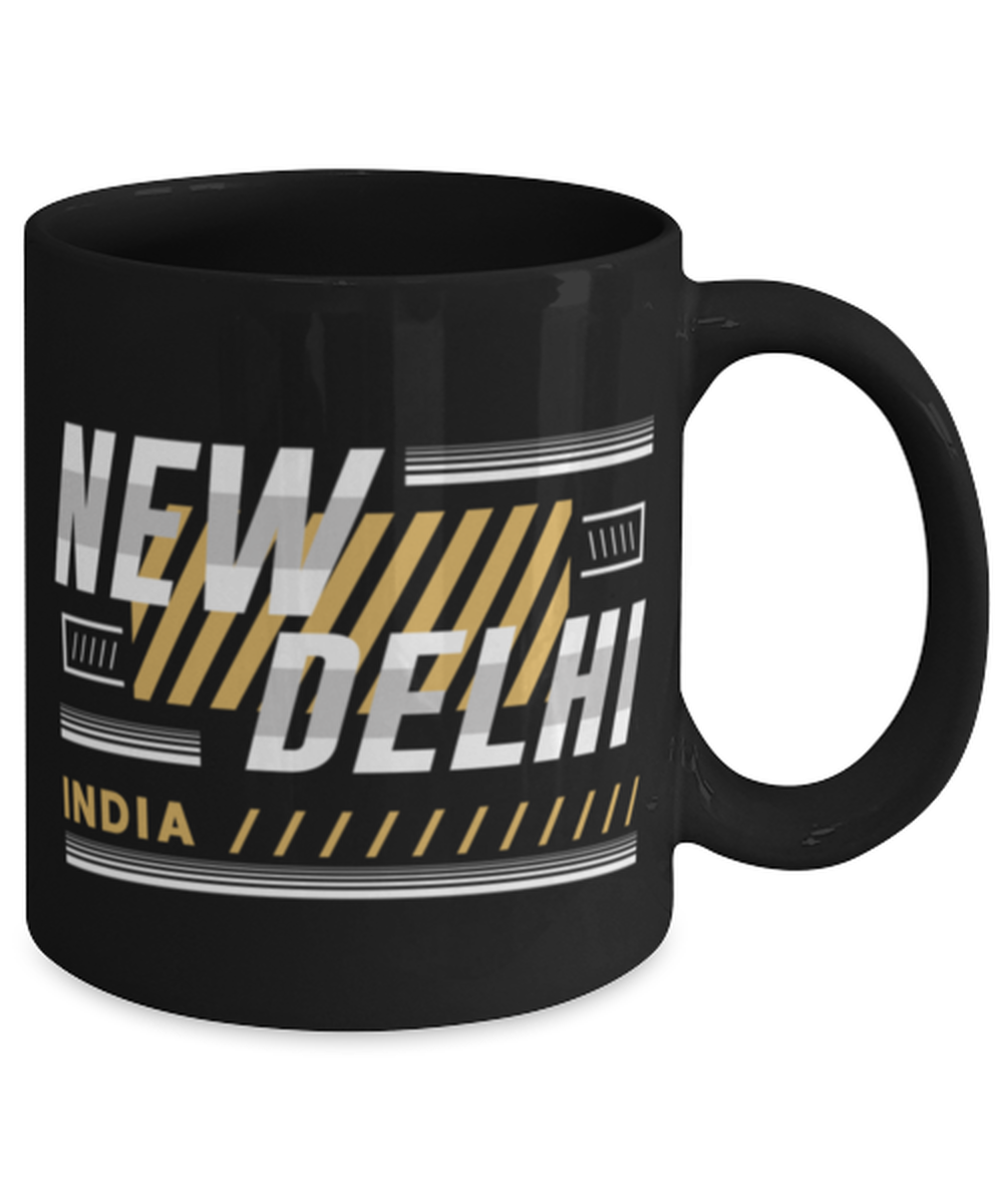 New Delhi, black Coffee Mug, Coffee Cup 11oz. Model 60082