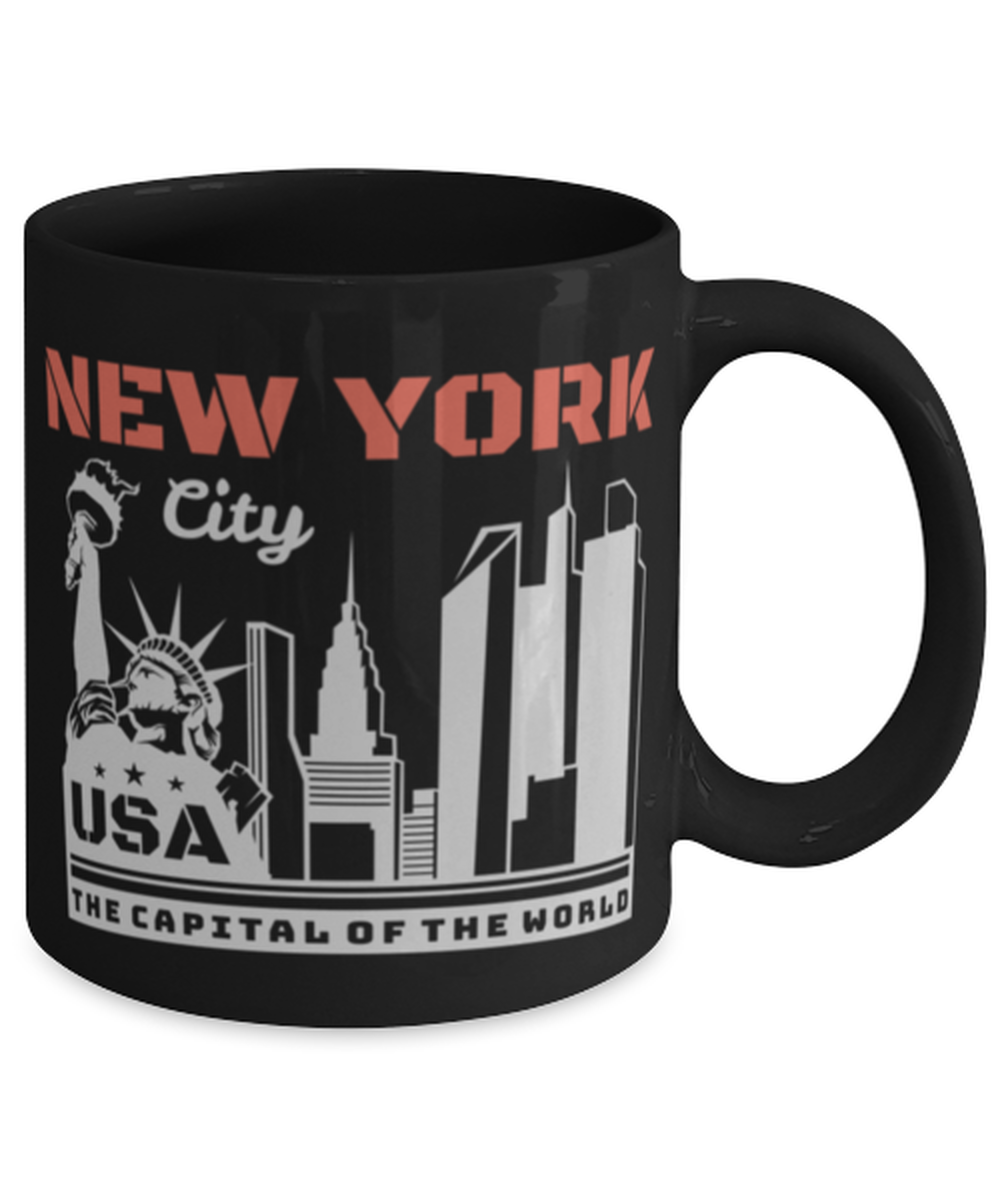 New York 2, black Coffee Mug, Coffee Cup 11oz. Model 60082