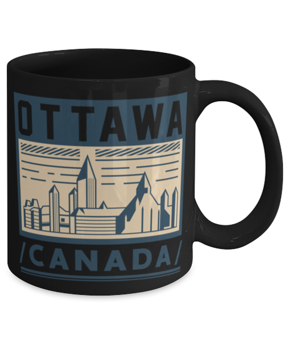 Ottawa, black Coffee Mug, Coffee Cup 11oz. Model 60082
