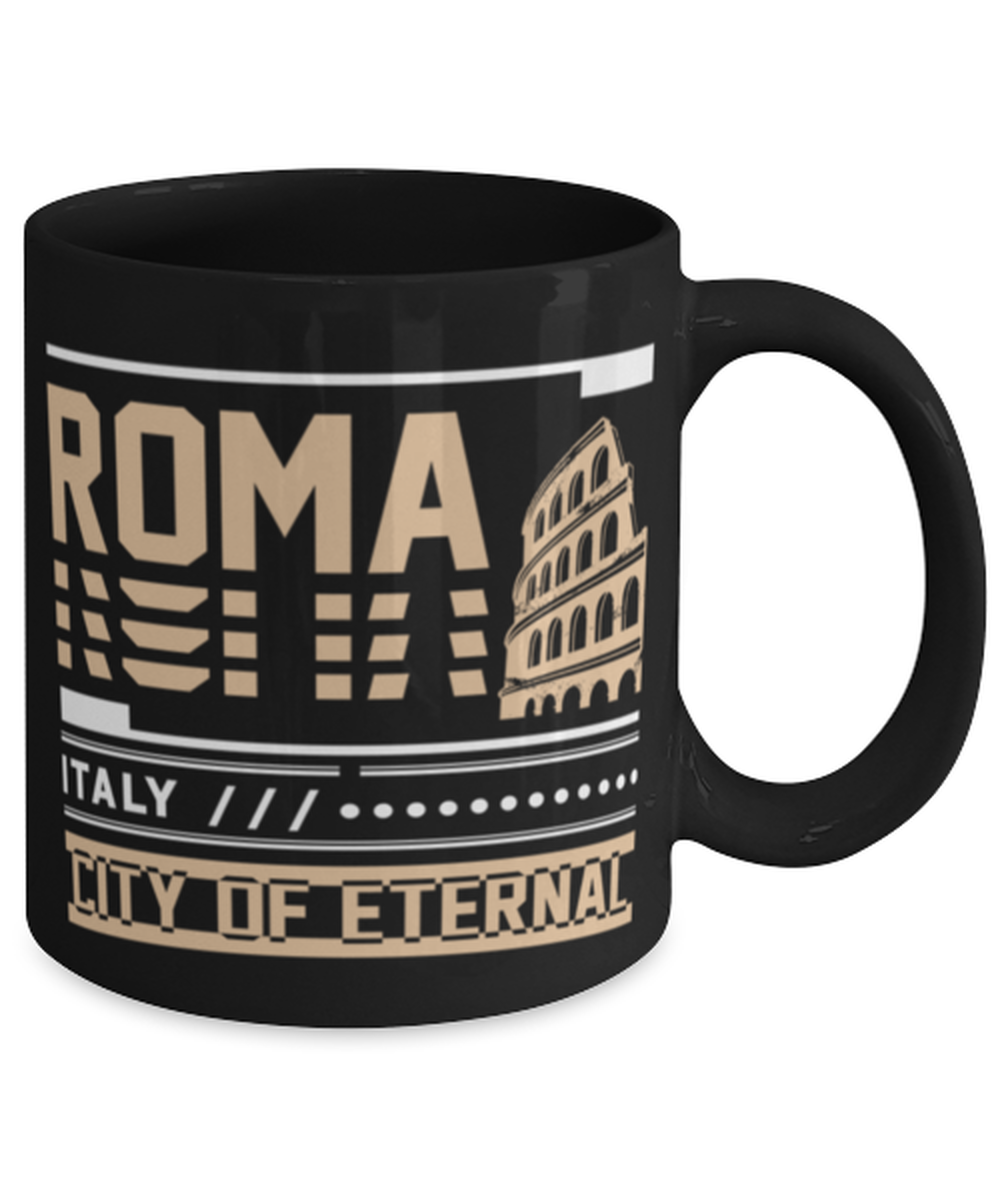 Roma, black Coffee Mug, Coffee Cup 11oz. Model 60082