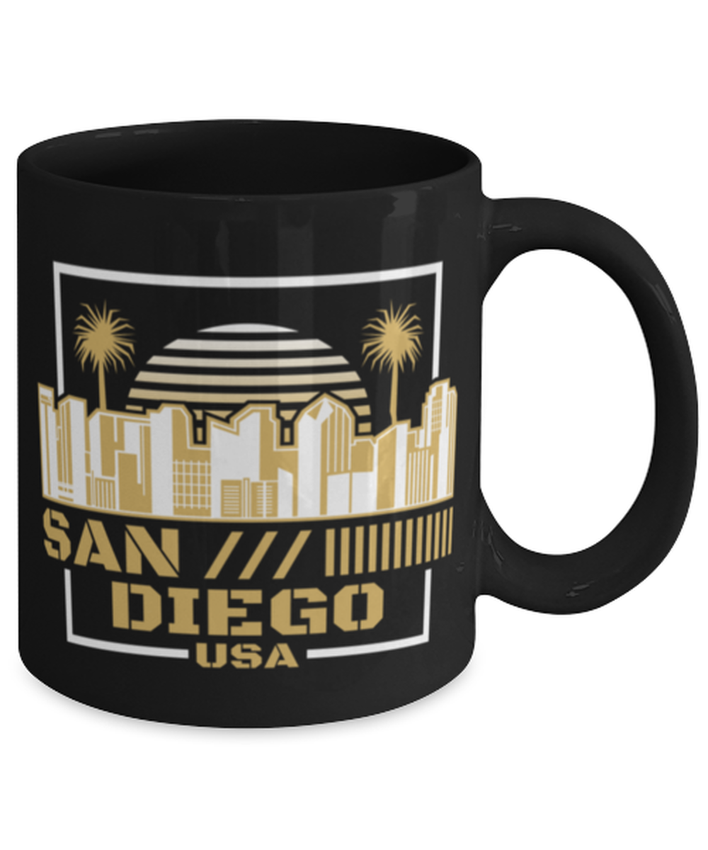 San Diego, black Coffee Mug, Coffee Cup 11oz. Model 60082