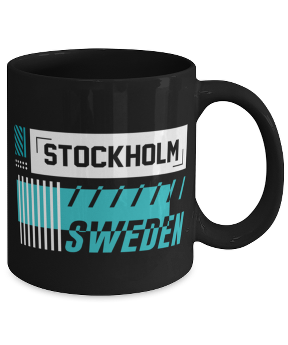 Stockholm, black Coffee Mug, Coffee Cup 11oz. Model 60082