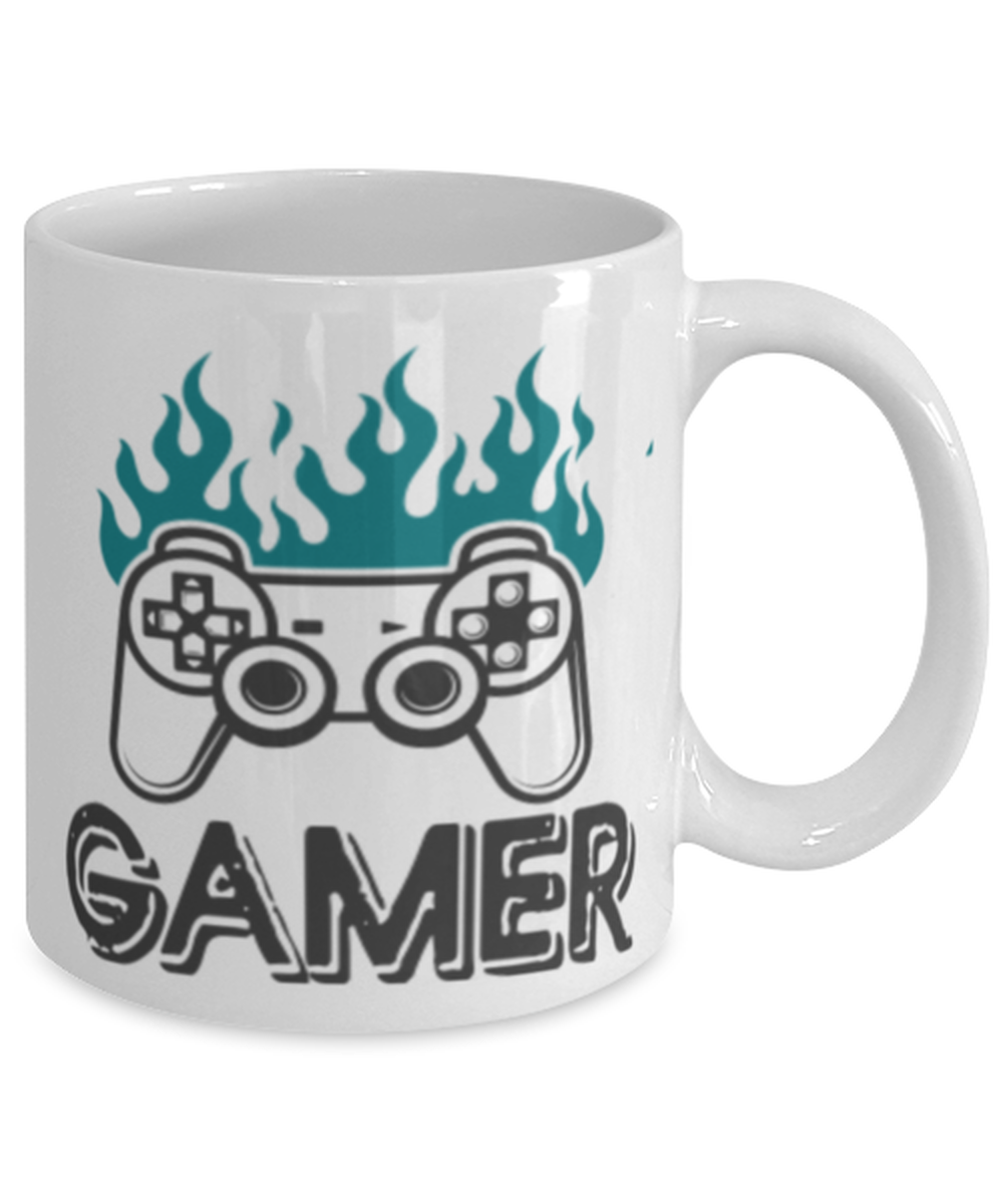 gamer, white Coffee Mug, Coffee Cup 11oz. Model 60089