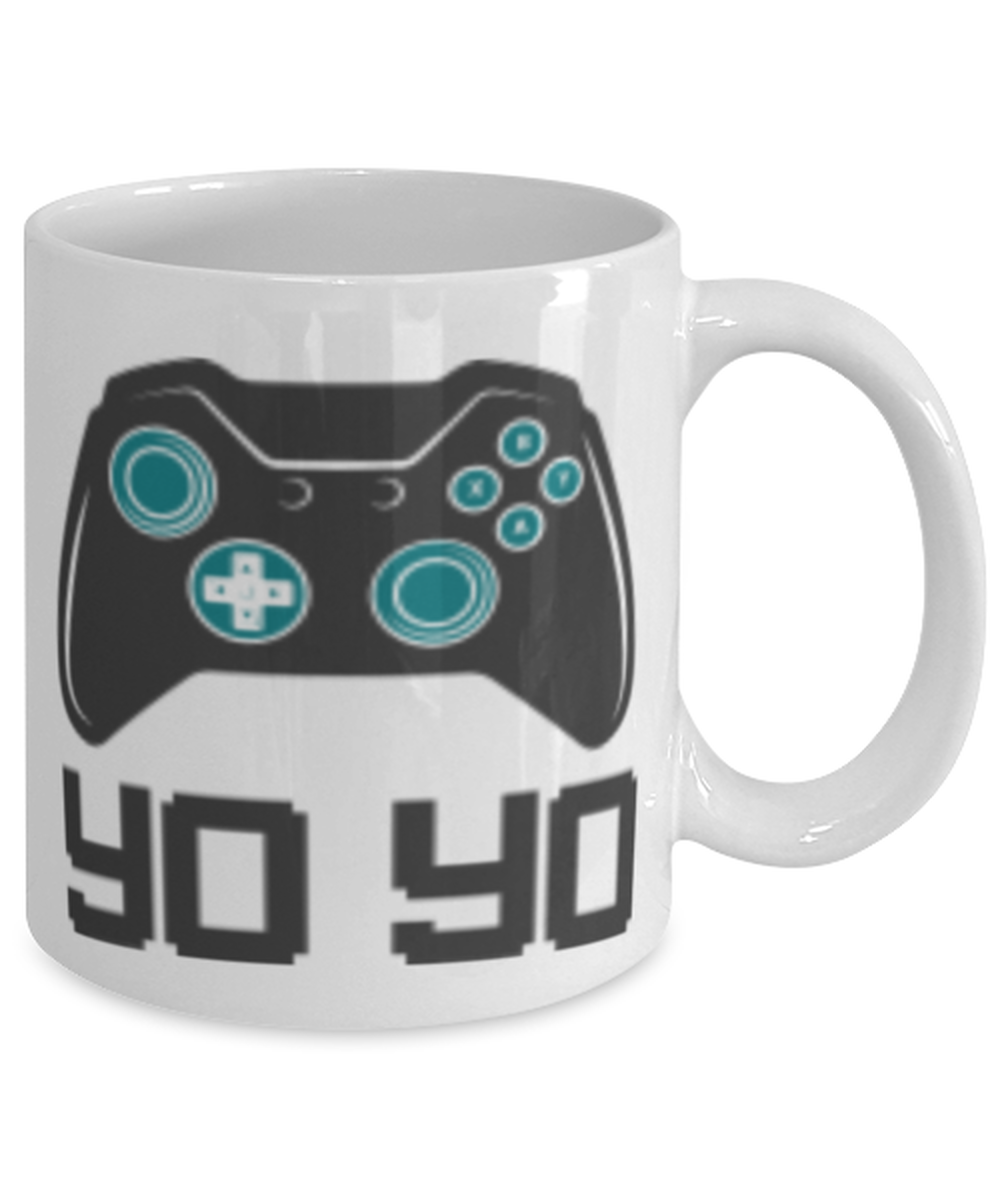 yo yo, white Coffee Mug, Coffee Cup 11oz. Model 60089