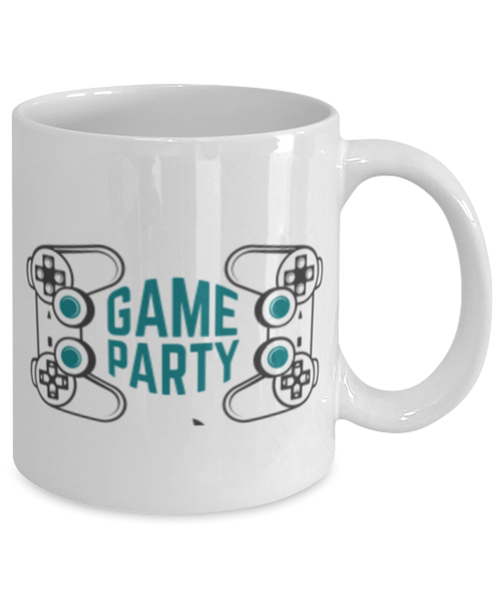 game party, white Coffee Mug, Coffee Cup 11oz. Model 60089
