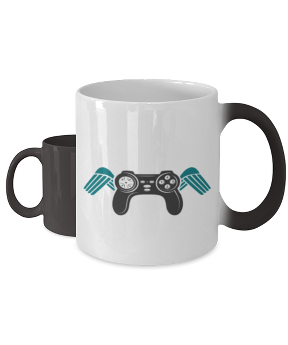 just gaming,  Heat Sensitive Color Changing Coffee Mug, Magic Coffee Cup. Model 60089
