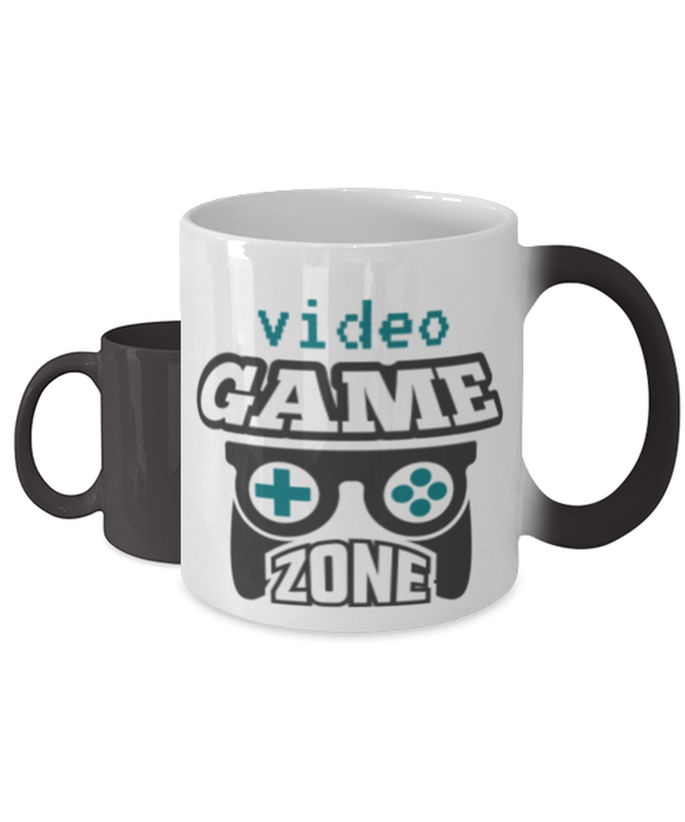 video game zone,  Heat Sensitive Color Changing Coffee Mug, Magic Coffee Cup. Model 60089