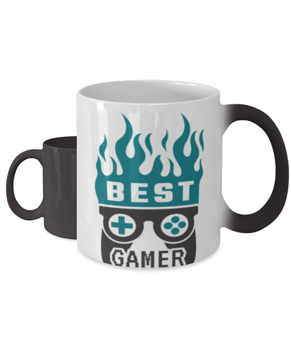 Best Gamer,  Heat Sensitive Color Changing Coffee Mug, Magic Coffee Cup. Model 60089