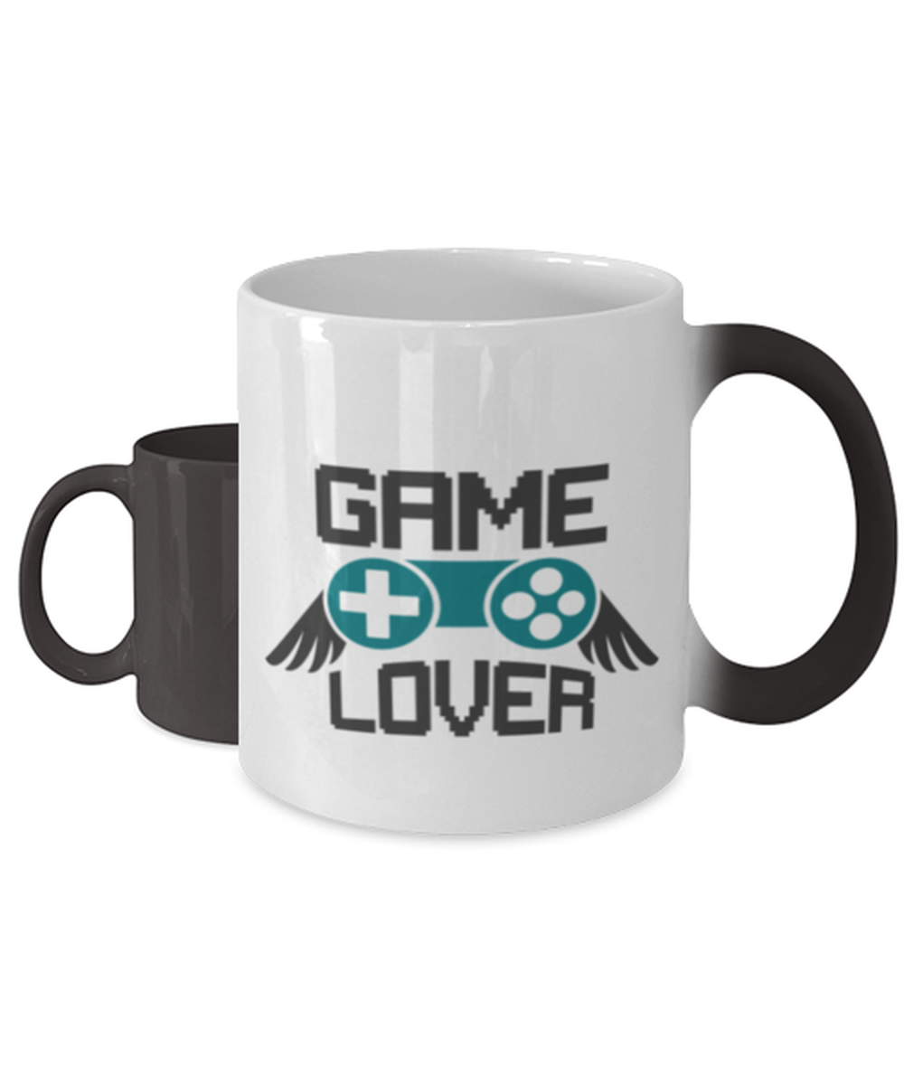 game lover,  Heat Sensitive Color Changing Coffee Mug, Magic Coffee Cup. Model 60089