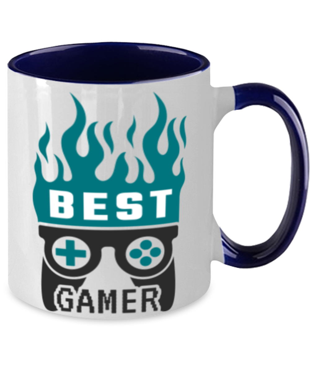 Best Gamer, navy Two Tone Coffee Mug. Model 60089