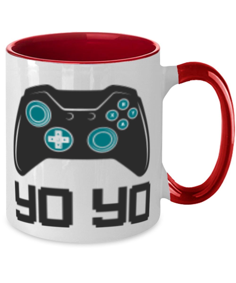 yo yo, red Two Tone Coffee Mug. Model 60089