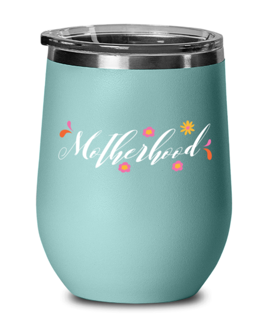 Motherhood1, teal Wineglass. Model 60043