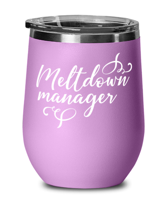 Meltdown manager, light purple Wineglass. Model 60043