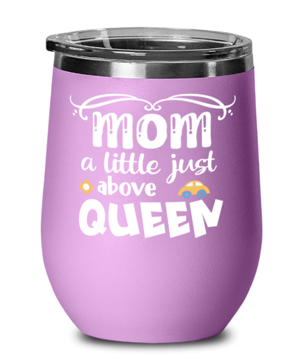 Mom a little just above queen, light purple Wineglass. Model 60043