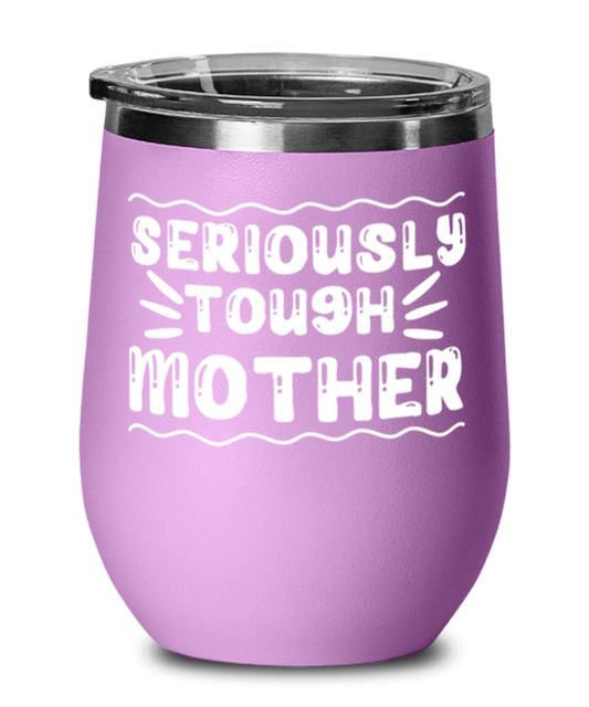 Seriously tough mother, light purple Wineglass. Model 60043