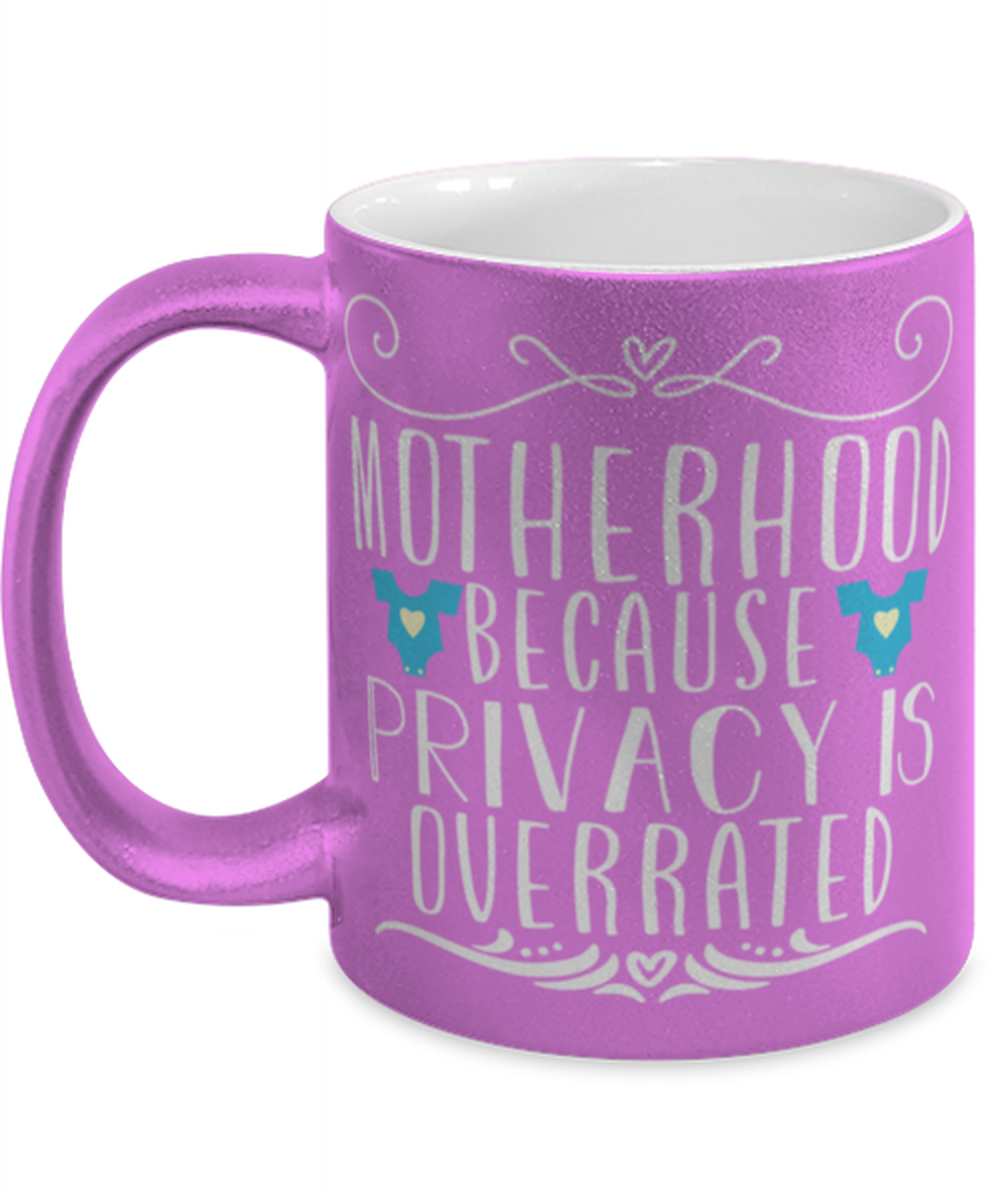 Motherhood, pink Coffee Mug, Coffee Cup metallic 11oz. Model 60044