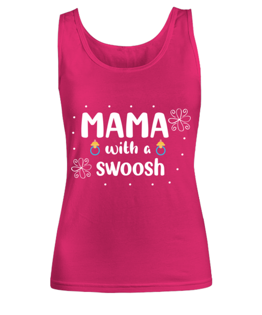 Mama with a swoosh, heliconia Women's Tank Top. Model 60045