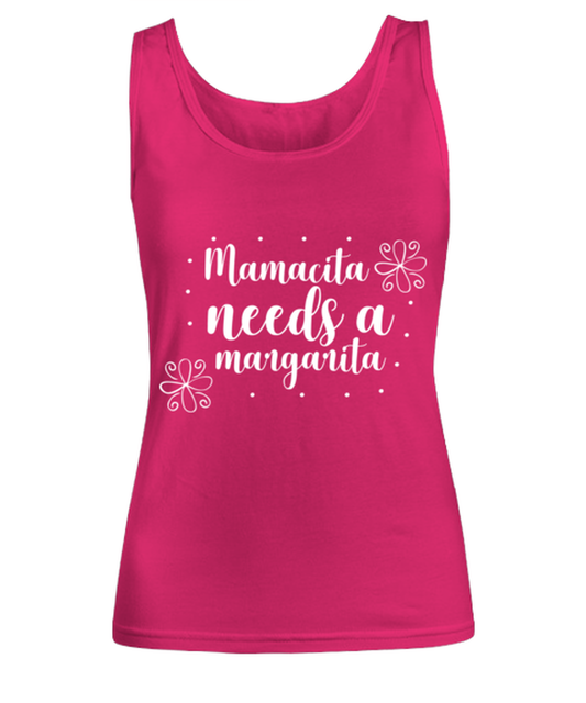 Mamacita needs a margarita, heliconia Women's Tank Top. Model 60045