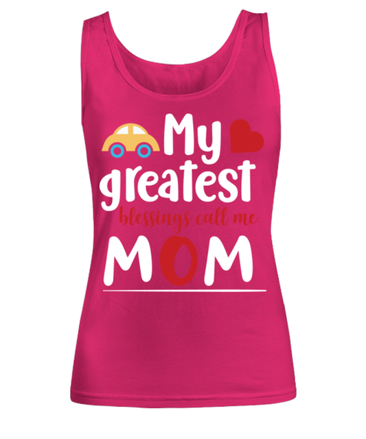 My greatest blessings call me Mom, heliconia Women's Tank Top. Model 60045