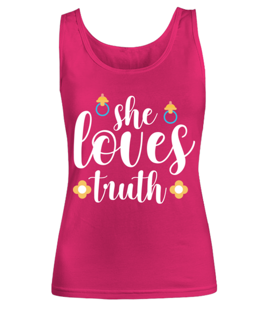 she loves truth, heliconia Women's Tank Top. Model 60045