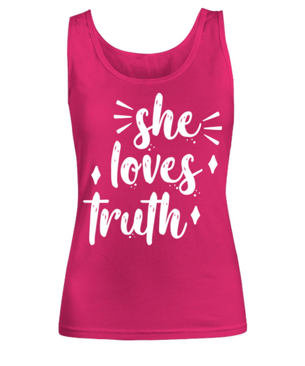 she loves truth1, heliconia Women's Tank Top. Model 60045